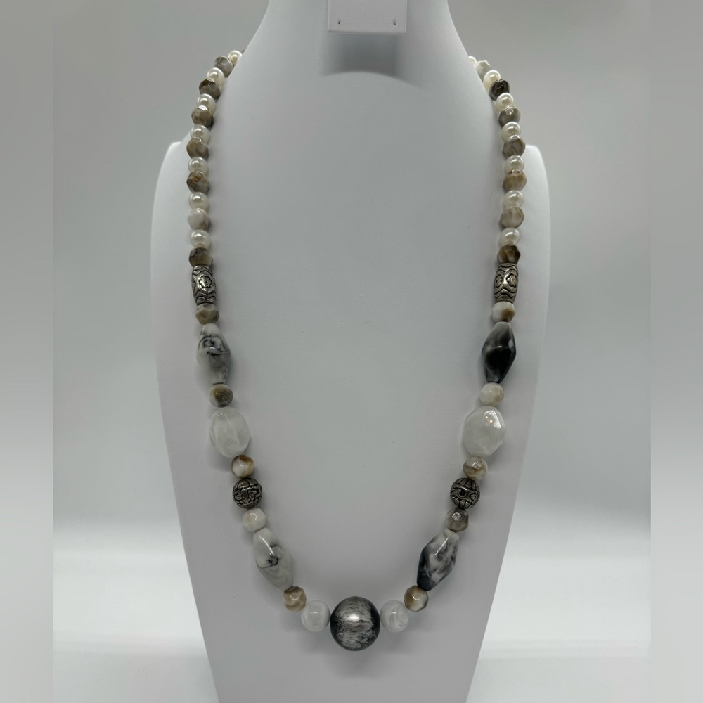 Vintage Joan Rivers Czech Republic Long Multi color Beaded Necklace NWOT
